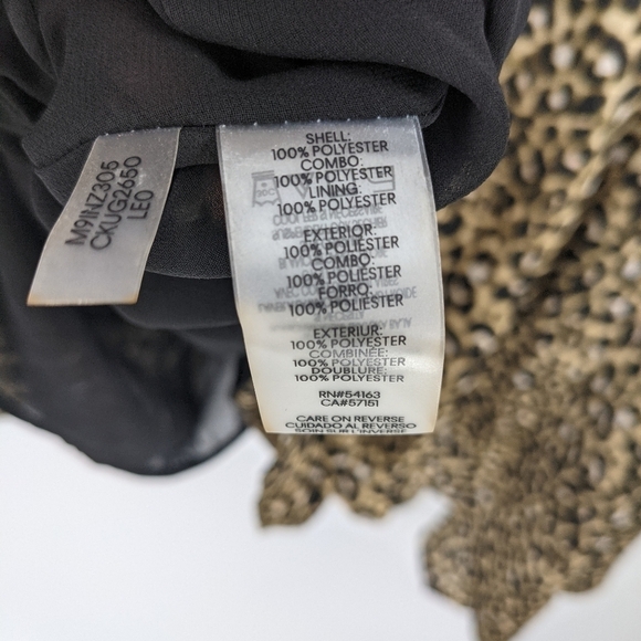 NWT CALVIN KLEIN Leopard Asymmetrical Skirt - Picture 5 of 5